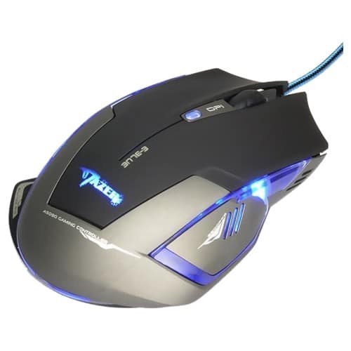 Image - E-3lue E-Blue LED USB Wired Gaming Mouse Mice For Laptop PC, 2500 DPI - Black - Black - Larger Front