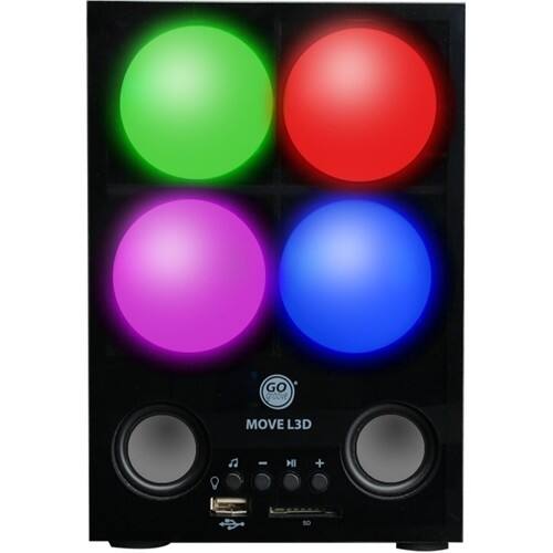 GOgroove - MOVE L3D Rechargeable Computer Speaker System with Adjustable Mood Lights for Laptops & Desktops - Multi - Larger Front
