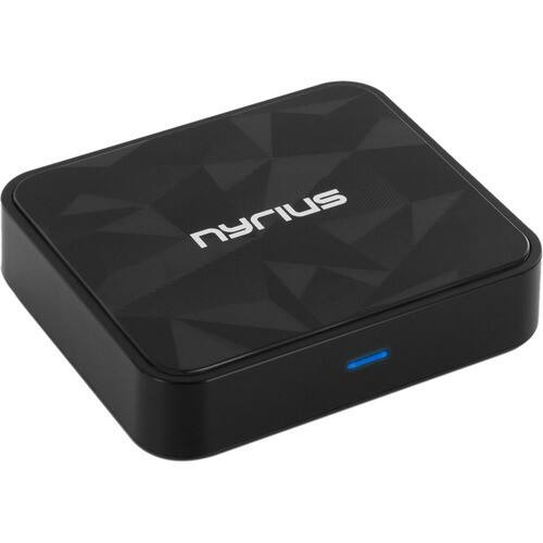 Nyrius - Songo™ HiFi BT aptX Music Receiver for Streaming Smartphones Tablets Laptops to Stereo Systems - Black - Black - Larger Front