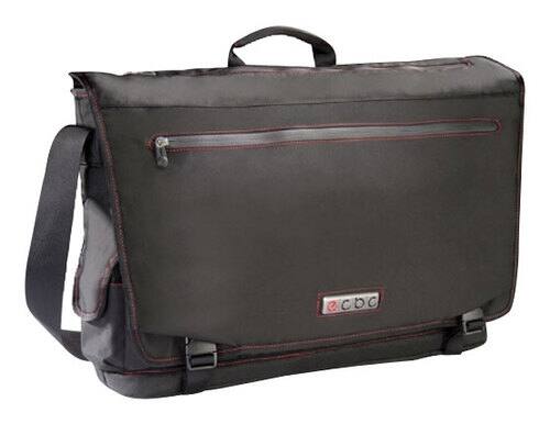 ECBC - Trident Messenger Laptop Bag - Black - Larger Front