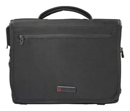 ECBC - Zeus Messenger Laptop Bag - Black - Larger Front