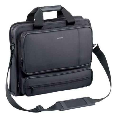 Sumdex - Pace Setter Metrobrief Lite Laptop Case - Black - Larger Front