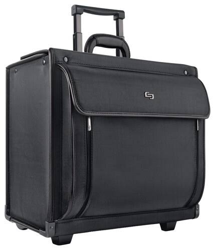 Solo - Classic Rolling Laptop Case - Black - Larger Front