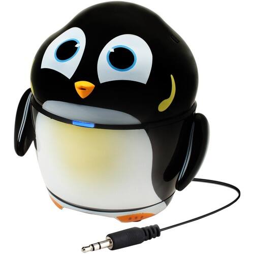 GOgroove - Pal Penguin Portable Animal Speaker w/ Rechargeable Battery for Laptops - 3.5mm - Larger Front