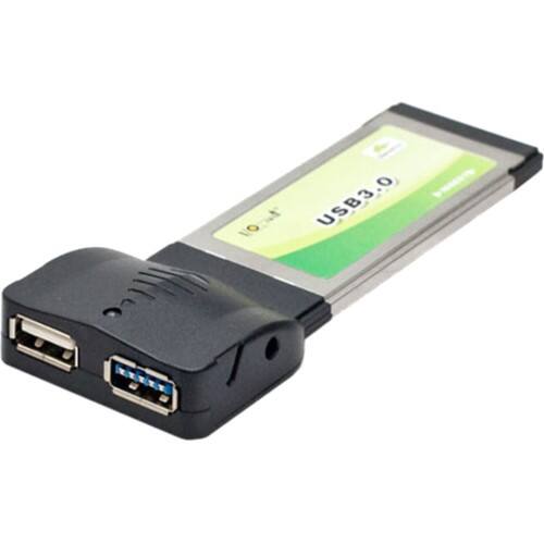 SYBA Multimedia - SY-EXP20055 Combo USB3 USB2 ExpressCard 34mm for Laptop PC - Larger Front