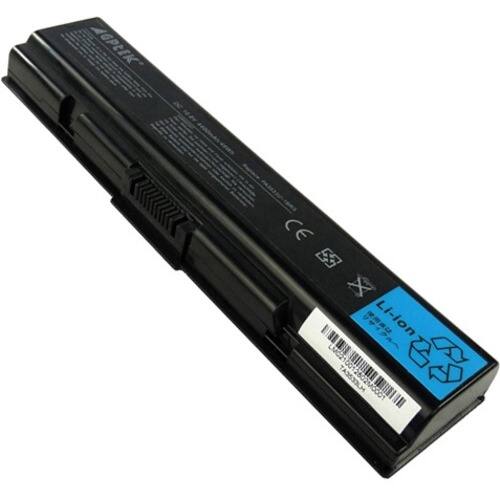 AGPtek - Laptop 6 Cell Battery for Toshiba PA3533U-1BRS PA3533U-1BAS PA3534U-1BAS PA3534U-1BRS 4400 mAh - Black - Black - Larger Front