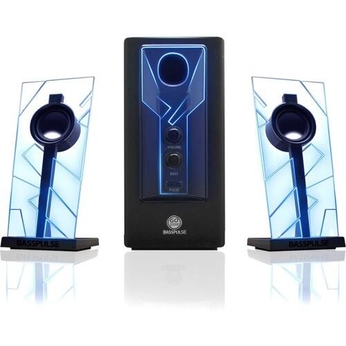 GOgroove - BassPULSE 2.1 Stereo Sound System with Powered Subwoofer for Desktops , Laptops , Tablets & More - Multi - Larger Front