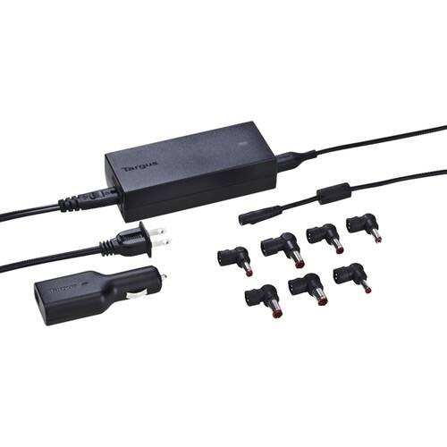 Targus - Bundle Laptop Travel Charger with USB Fast Charging Port + BB Charging Dongle (AC+DC) - Larger Front