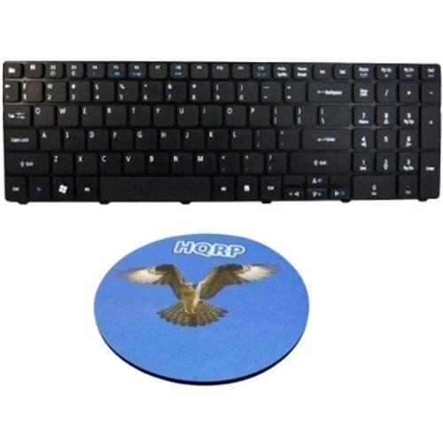 HQRP - Laptop Keyboard for Gateway NV53A24U / NV53A32U / NV53A33U / NV53A36U Notebook Replacement + Coaster - Larger Front