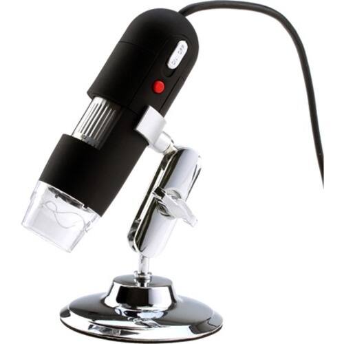 AGPtek - 2.0MP 8 LEDs USB Digital Microscope Endoscope Magnifier Camera for Laptop, Notebook and PC - Black - Larger Front