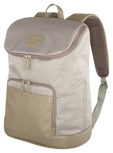 Francine Collections - Tribeca Laptop Backpack for 15" - 17" Apple® MacBook® Pro - Taupe - Larger Front