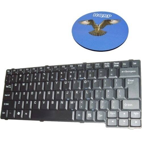 HQRP - Laptop Keyboard for Toshiba Satellite L25-S121 / L25-S1211 Replacement + Coaster - Larger Front