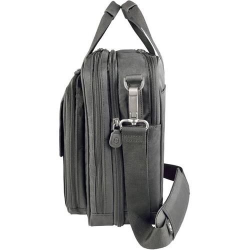 Victorinox - Executive 17 Expandable Laptop Briefcase - Black - Larger Front