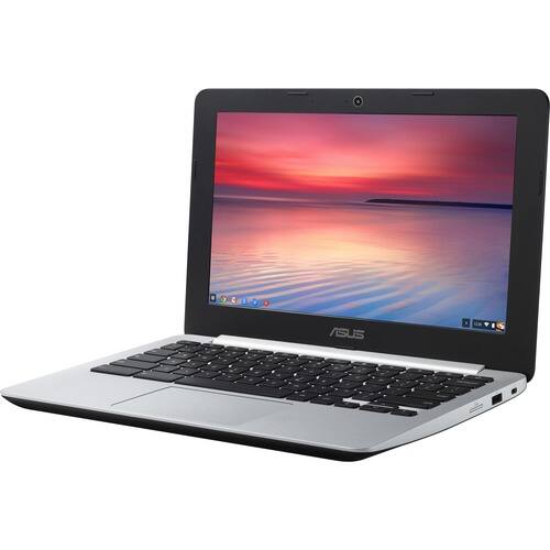Asus - 11.6" Chromebook Chromebook - 4 GB Memory - Black - Larger Front