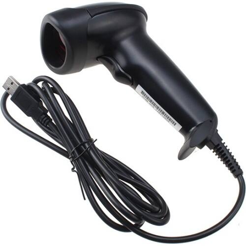 AGPtek - USB Laser Bar Code Reader Barcode Scanner For Laptop PC Black - Black - Larger Front