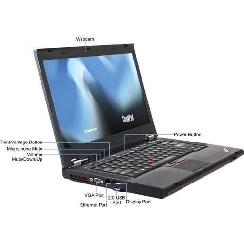 Lenovo - 14" Thinkpad Notebook - 4 GB Memory - 320 GB Hard Drive - Black - Larger Front