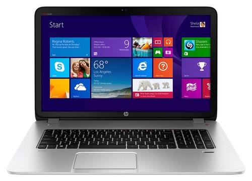 HP - ENVY 17.3" Touch-Screen Laptop - Intel i7 - 12GB Memory - 1TB+8GB Hybrid Hard Drive - Silver - Larger Front