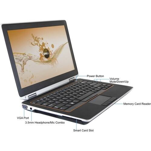 Dell - 13.3" Latitude Notebook - 4 GB Memory and 256 GB Solid State Drive - Black - Larger Front