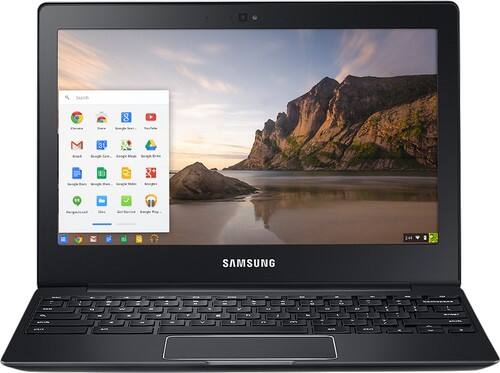 Samsung - 11.6" Chromebook 2 Chromebook - 4 GB Memory - Jet Black - Larger Front