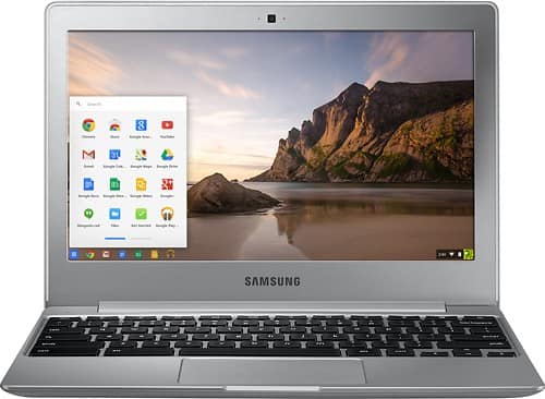 Samsung - 11.6" Chromebook 2 - Intel Celeron - 2GB Memory - 16GB Flash Memory - Metallic Silver - Larger Front