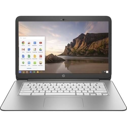 HP - 14" Chromebook - NVIDIA Tegra - 2GB Memory - 16GB Flash (eMMC) Memory - Neon Green - Larger Front