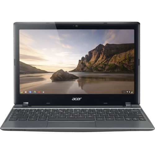 Acer - 11.6" Chromebook - 2 GB Memory and 16 GB Solid State Drive - Granite Gray - Larger Front