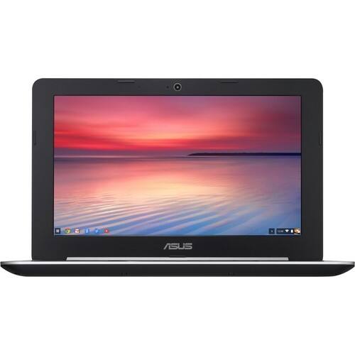 Asus - 11.6" Chromebook Chromebook - 4 GB Memory - Black - Larger Front