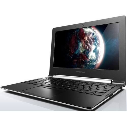 Lenovo - 11.6" Chromebook - 2 GB Memory - 500 GB Hard Drive and 16 GB Solid State Drive - Graphite Black - Larger Front