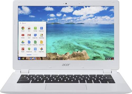 Acer - 13.3" Chromebook - NVIDIA Tegra K1 - 2GB Memory - 16GB Solid State Drive - Moonstone White - Larger Front