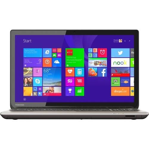 Toshiba - 15.6" Satellite Notebook - 12 GB Memory - 2 TB Hard Drive - Brushed Aluminum in Satin Gold - Larger Front