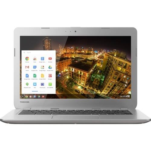 Toshiba - 13.3" Chromebook 2 Chromebook - 2 GB Memory - Textured Resin in Silver - Larger Front