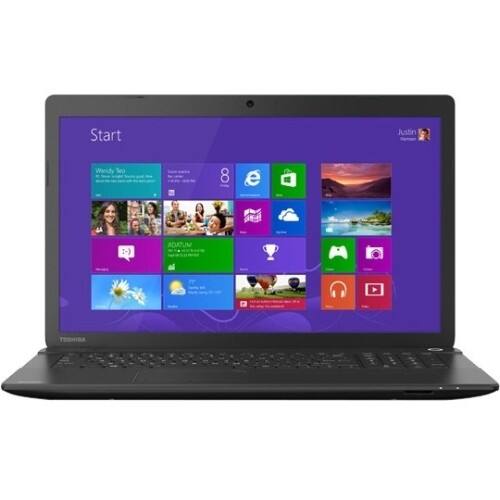 Toshiba - 17.3" Satellite Notebook - 8 GB Memory - 1 TB Hard Drive - Textured Resin in Jet Black - Larger Front