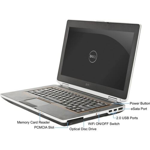 Dell - 14" Latitude Notebook - 8 GB Memory and 120 GB Solid State Drive - Black - Larger Front