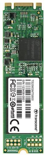 Transcend - MTS800 M.2 256GB Internal SATA III Solid State Drive for Laptops - Black - Larger Front