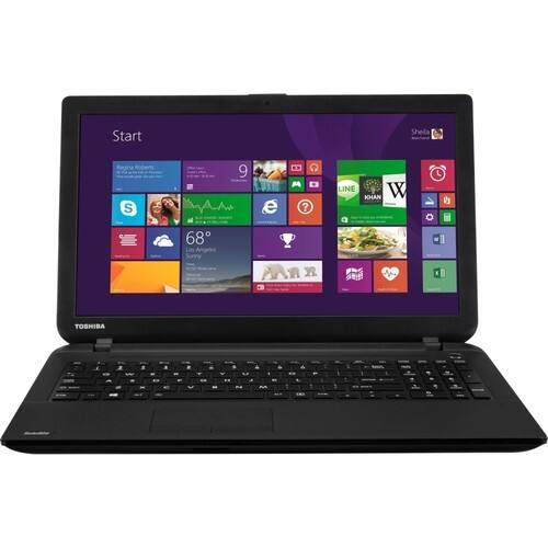 Toshiba - Satellite 15.6" Laptop - Intel Celeron - 4GB Memory - 500GB Hard Drive - Jet Black - Larger Front