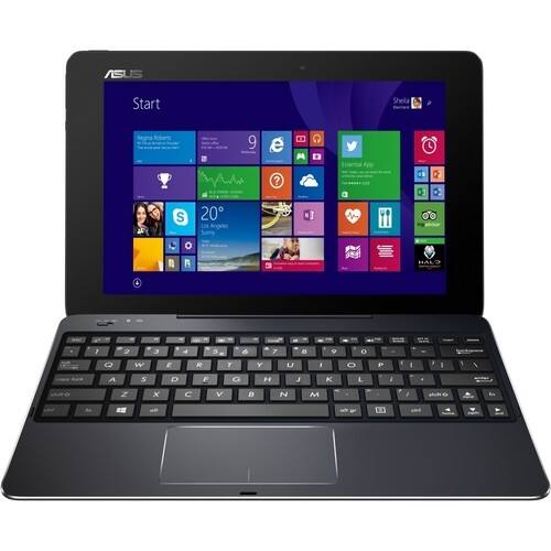 Asus - Transformer Book T100 Chi 32GB 10.1"-Inplane Switching, TruVivid -Wireless LAN-Intel Atom 1.46GHz - Black - Larger Front