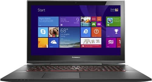 Lenovo - 80DU00BKUS 17.3in Touch-Screen Laptop i7 2.6GHz 16GB 1TB+8GB - Black - Larger Front