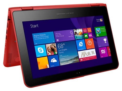 HP - Pavilion 2-in-1 11.6" Touch-Screen Laptop - Intel Pentium - 4GB Memory - 500GB Hard Drive - Sunset Red - Larger Front