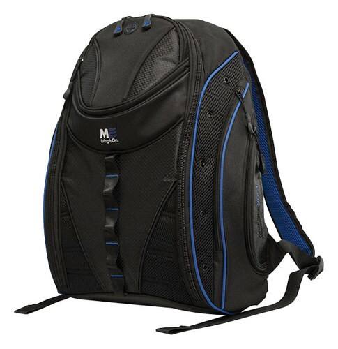 Mobile Edge - Express 2.0 Laptop Backpack - Black/Royal Blue - Larger Front