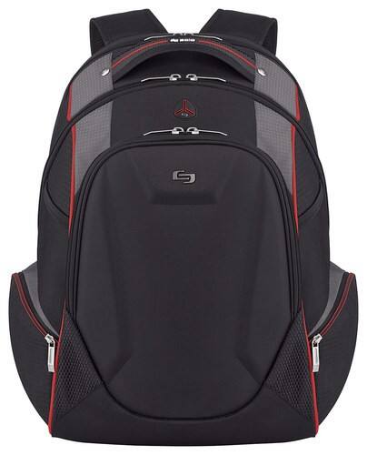 Solo - Active Laptop Backpack - Black/Red - Larger Front