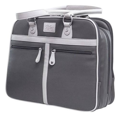 Mobile Edge - Verona Women's Laptop Tote - Graphite/Stone - Larger Front