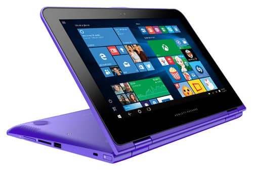 HP - Pavilion x360 2-in-1 11.6" Touch-Screen Laptop - Intel Pentium - 4GB Memory - 500GB Hard Drive - Violet Purple - Larger Front