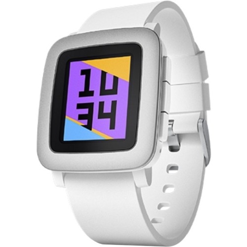 Pebble - Time Smart Watch - White - Larger Front