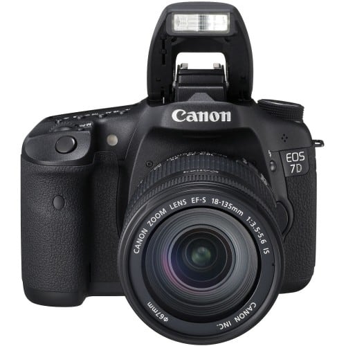 Canon - EOS 18 Megapixel Digital SLR Camera (Body with Lens Kit) - 18 mm-135 mm Lens - Black - Larger Front