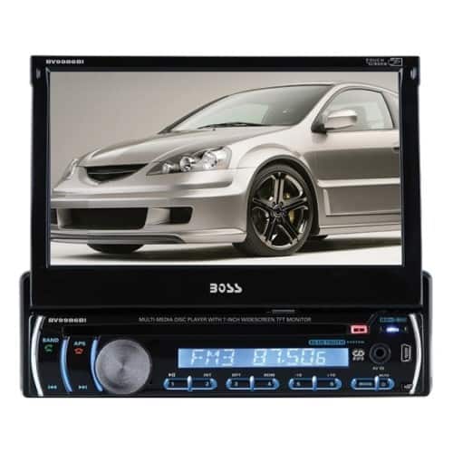 BOSS - Car DVD Player - 7" Touchscreen LCD - 340 W RMS - Single DIN - Larger Front