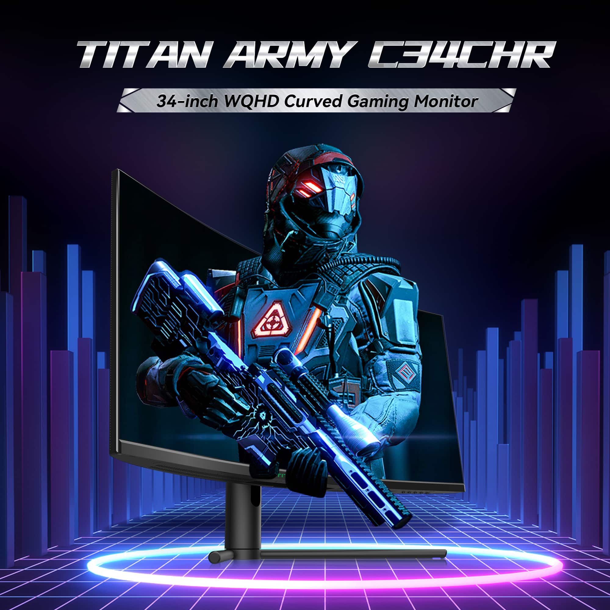 Best Buy Titan Army C Chr Ultrawide Curved Gaming Monitor Wqhd