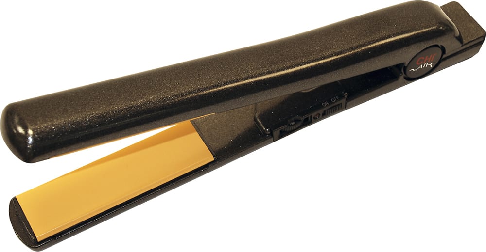 CHI - Air Expert Classic Tourmaline Ceramic 1" Flat Iron - Onyx Black - Angle Zoom