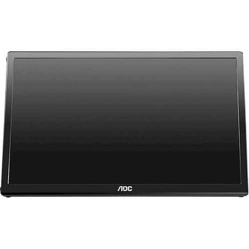 AOC - 17" LED Monitor - Piano Black - Larger Front
