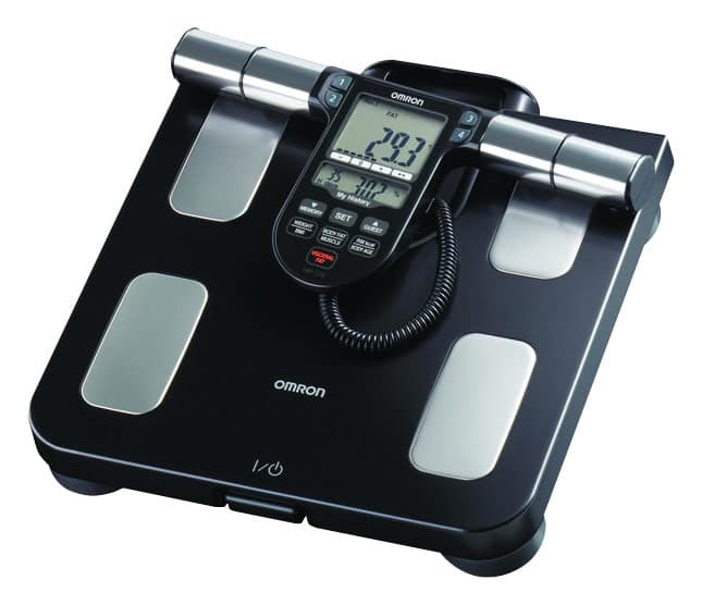 Omron - Full Body Sensor Body Composition Monitor and Scale - Black - Larger Front