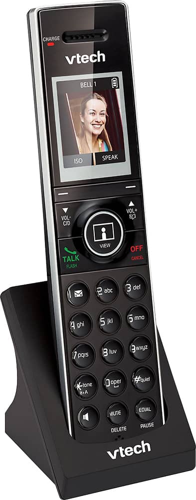 VTech - IS7101 DECT 6.0 Cordless Expansion Handset - Black - Angle Zoom